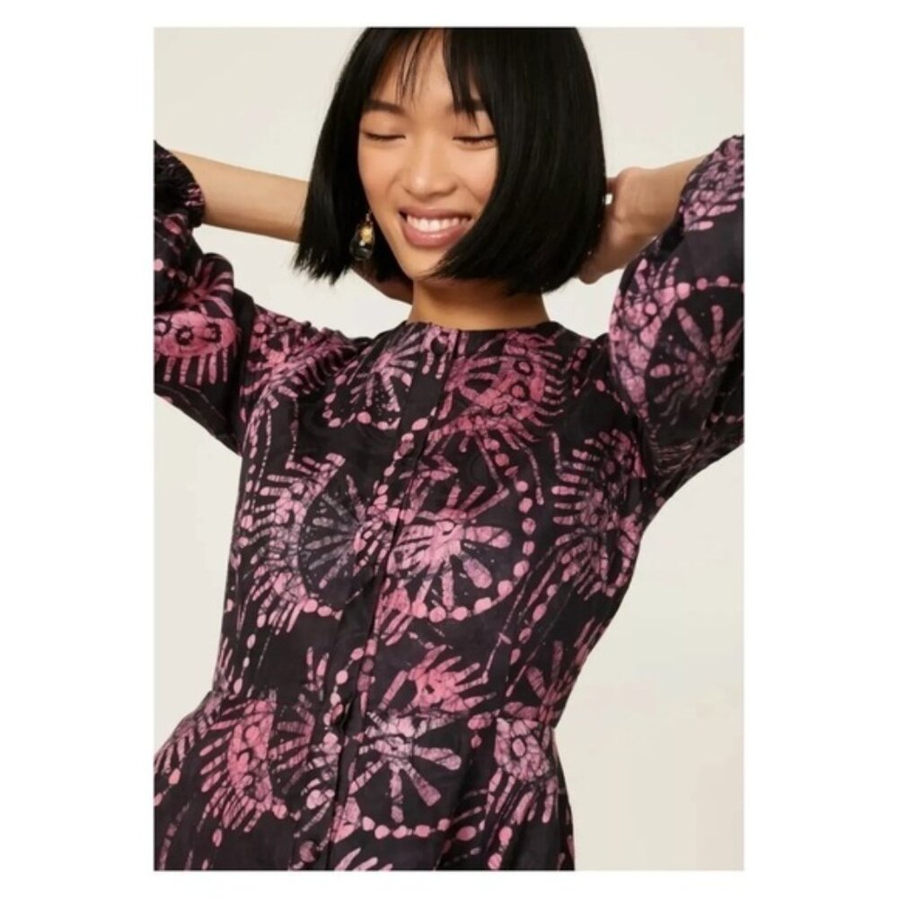 KAHINDO Mara Tie Dye Mini Dress Cutout Size 4 Kahindo Dress Kahindo Kahindo - Picture 4 of 8